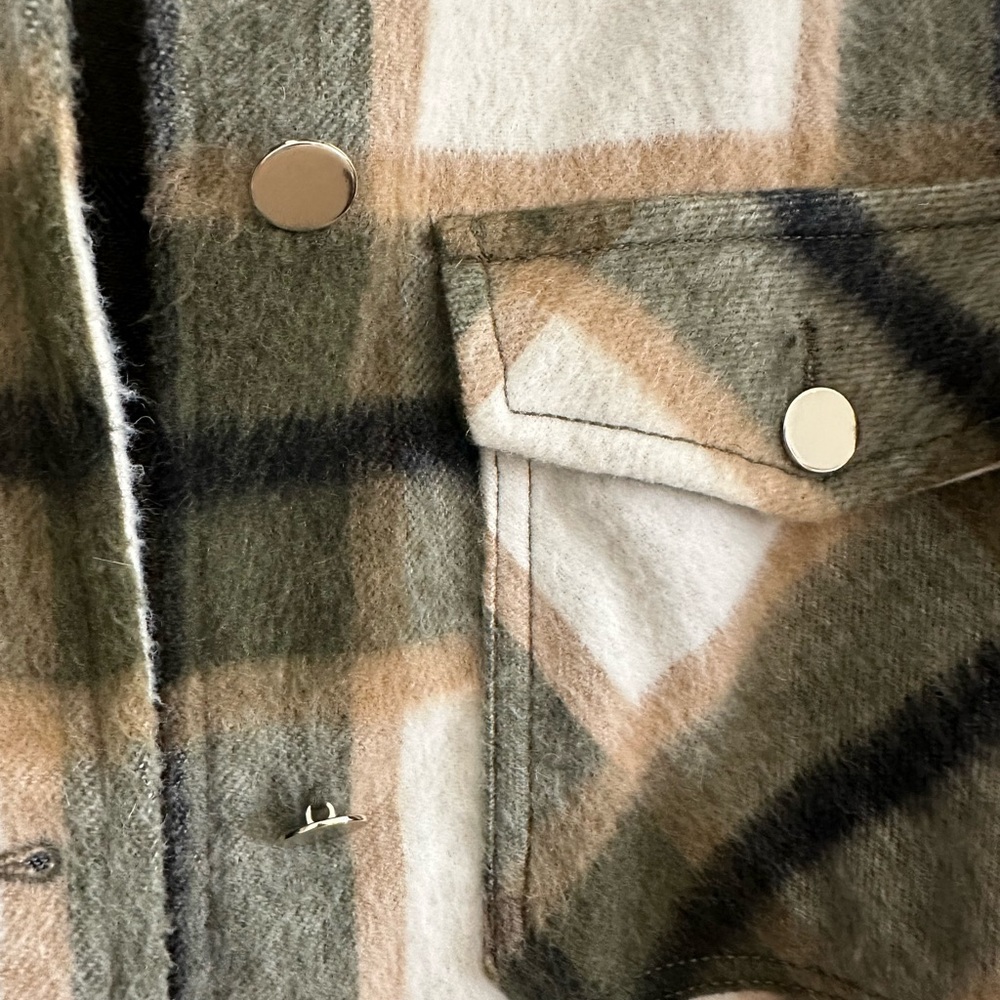 Zara Plaid Shacket Button Up Shirt Jacket - Picture 4 of 8